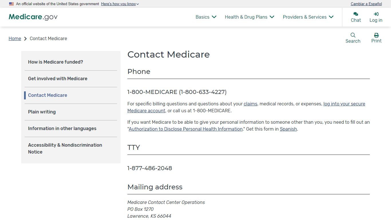 Contact Medicare | Medicare